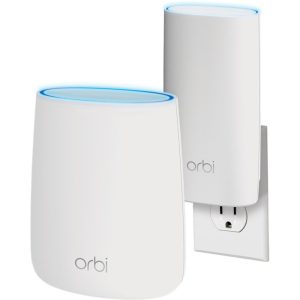 Netgear Orbi RBK20W IEEE 802.11ac Ethernet Wireless Router - 2.40 GHz ISM Band - 5 GHz UNII Band(4 x Internal) - 275 MB/s Wireless Speed - 1 x Network Port - 1 x Broadband Port - Gigabit Ethernet