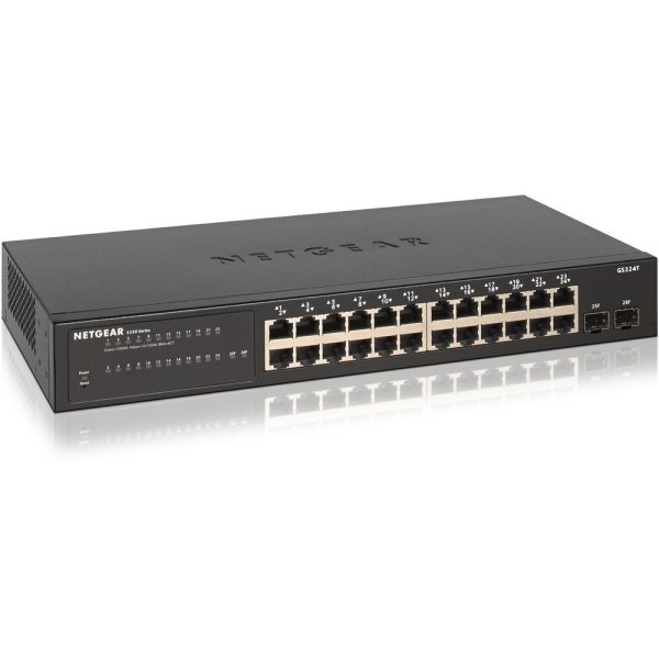 Netgear S350 GS324T Ethernet Switch - 24 Ports - Manageable - 4 Layer Supported - Modular - Twisted Pair