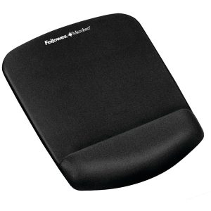 Fellowes 9252001 PlushTouch Mouse Pad Wrist Rest with FoamFusion (Black)