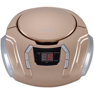 SYLVANIA SRCD261-B-CHAMPAGNE Portable CD Player with AM/FM Radio (Champagne)