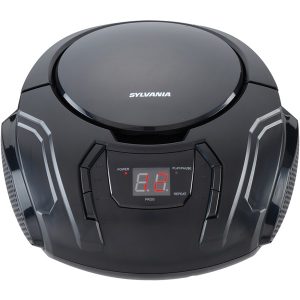 SYLVANIA SRCD261-B-BLACK Portable CD Player with AM/FM Radio (Black)