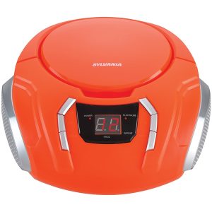 SYLVANIA SRCD261-B-ORANGE Portable CD Player with AM/FM Radio (Orange)