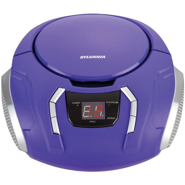 SYLVANIA SRCD261-B-PURPLE Portable CD Player with AM/FM Radio (Purple)