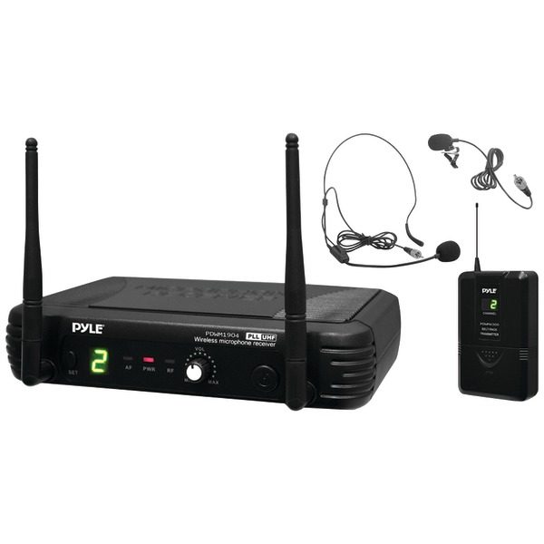 Pyle Pro PDWM1904 Premier Series Professional UHF Wireless Microphone System with 2 Body Packs