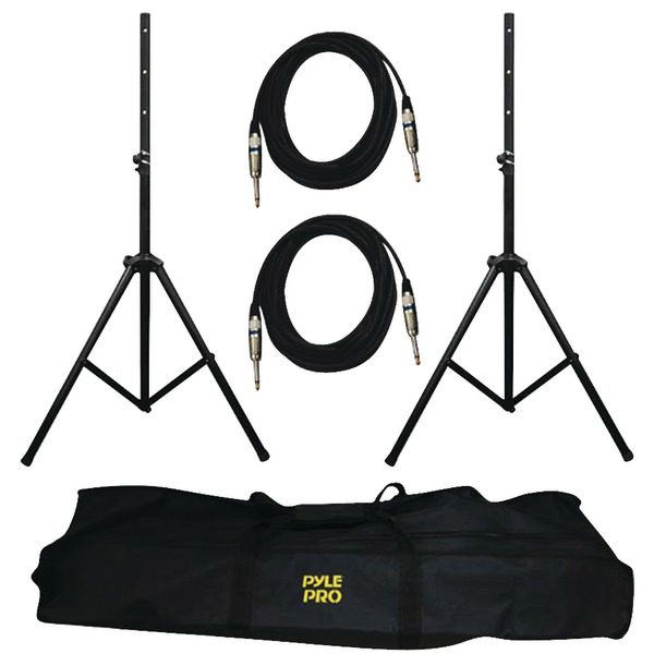 Pyle Pro PMDK102 Heavy-Duty Pro Audio Speaker Stand & 1/4'' Cable Kit