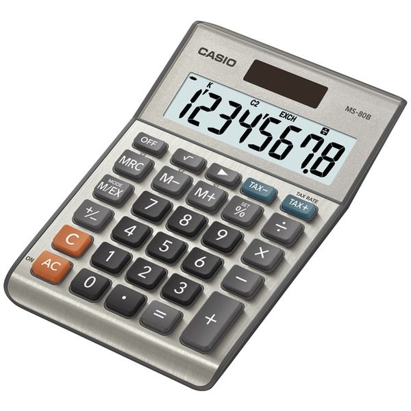 CASIO MS80SSIH Solar Desktop Calculator with 8-Digit Display