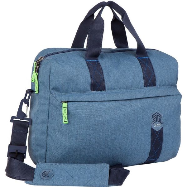 STM Goods Judge Messenger Bag - Fits Up To 15 Laptop - China Blue - Impact Resistant - Polyester - Shoulder Strap - 15.9 Height x 12.2 Width x 3.9 Depth