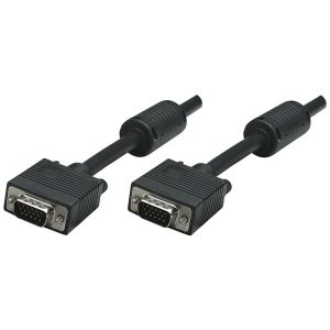 Manhattan 317733 HD15-Male to Male SVGA Cable with Ferrite Core