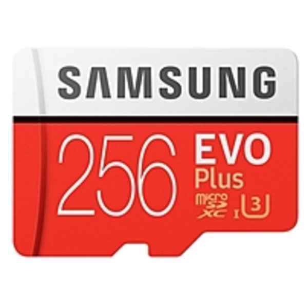 Samsung EVO Plus 256 GB microSDXC - Class 10/UHS-I (U3) - 100 MB/s Read - 90 MB/s Write