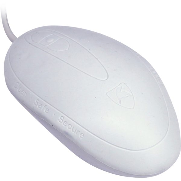 Seal Shield Mouse - Optical - Cable - White - USB - 800 dpi - Scroll Button - 5 Button(s)