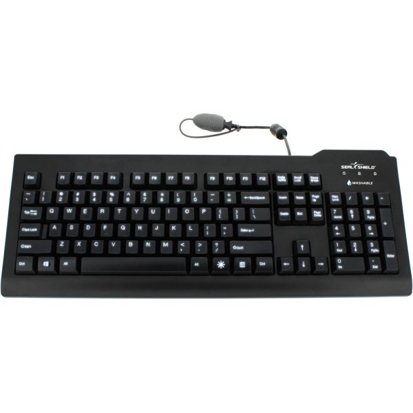 Seal Shield Silver Seal Glow Medical Grade Keyboard - Cable Connectivity - USB Interface - 104 Key - English