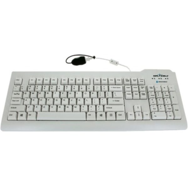 Seal Shield Silver Seal Medical Grade Keyboard - Cable Connectivity - USB Interface - 104 Key - English (US) - PC