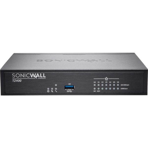 SonicWALL TZ400 GEN5 Firewall Replacement - 7 Port - 10/100/1000Base-T - Gigabit Ethernet - DES