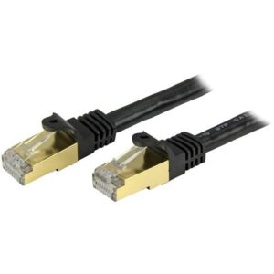 StarTech C6ASPAT10BK 6-Feet STP CAT 6a 10 GbE Patch Cable - RJ45 Male - RJ45 Male - Black