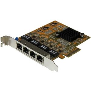 StarTech.com 4-Port PCI Express Gigabit Network Adapter Card - Quad-Port PCIe Gigabit NIC - PCI Express x4 - 4 Port(s) - 4 - Twisted Pair