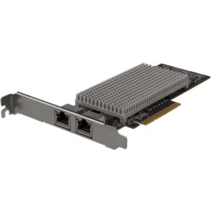 StarTech.com Dual-Port 10Gb PCIe Network Card with 10GBASE-T and NBASE-T - PCI Express 2.0 x8 - 2 Port(s) - 2 - Twisted Pair