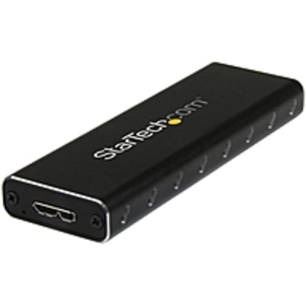 StarTech.com USB 3.0 to M.2 SATA External SSD Enclosure with UASP - 1 x Total Bay - UASP Support - Serial ATA/600 - USB 3.0 - Aluminum