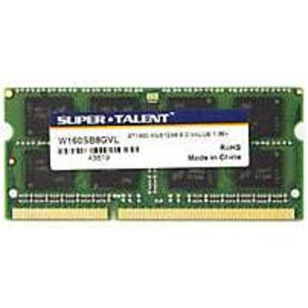 Super Talent W1066SA2GM Memory Module - 2 GB DDR3 - PC3-8500 - 1066 MHz - 204-Pin SODIMM - CL7 - Non-ECC