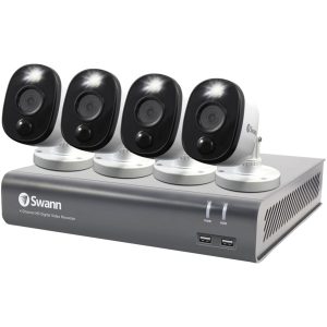 Swann SWDVK-445804WL-US 1080p Full HD Surveillance System Kit with 4-Channel 1 TB DVR and Four 1080p Cameras