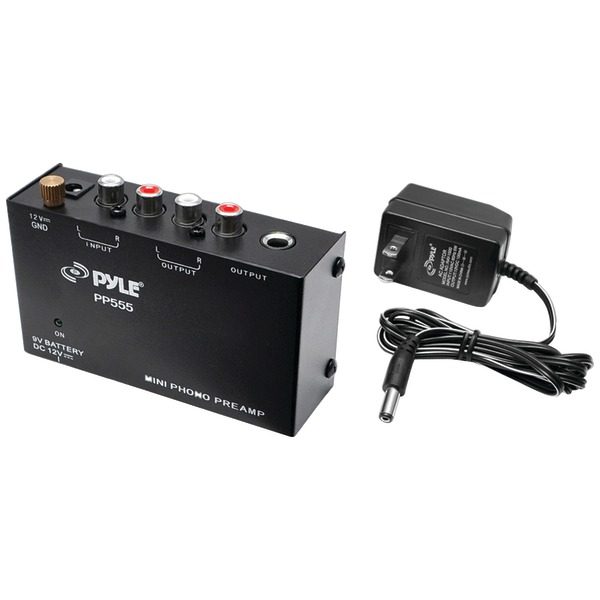 Pyle Pro PP555 Ultra-Compact Phono Turntable Preamp