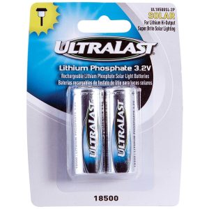 Ultralast UL18500SL-2P UL18500SL-2P 18500 Lithium Batteries for Solar Lighting