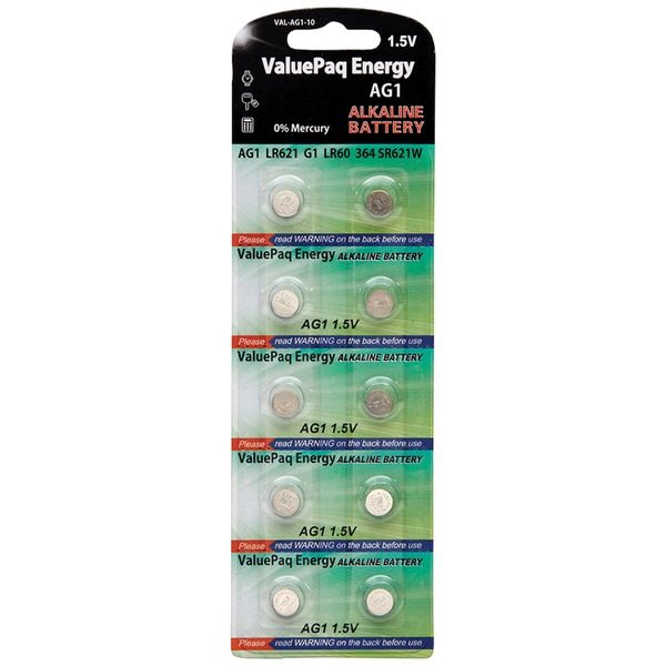 Dantona VAL-AG1-10 ValuePaq Energy AG1 Alkaline Button Cell Batteries