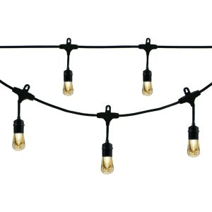 Enbrighten Cafe Vintage 35631 Vintage LED Cafe Lights (48ft; 24 Acrylic Bulbs)