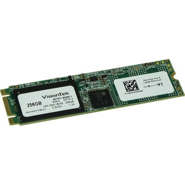 VisionTek 256 GB Solid State Drive - SATA (SATA/600) - Internal - M.2 2280 - 510 MB/s Maximum Read Transfer Rate - 280 MB/s Maximum Write Transfer Rate - Hot Pluggable - 256-bit Encryption Standard