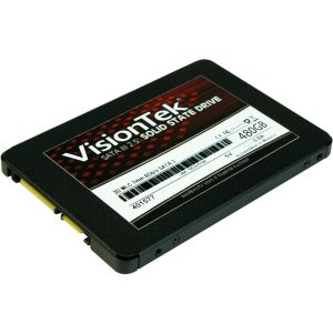 VisionTek 480GB 3D MLC 7mm 2.5 SSD - 550 MB/s Maximum Read Transfer Rate - 435 MB/s Maximum Write Transfer Rate