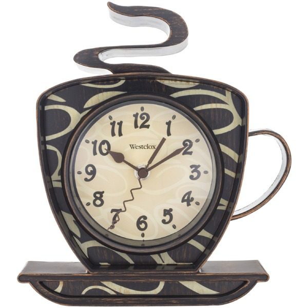 Westclox 32038 Coffee Time 3-Dimensional Wall Clock