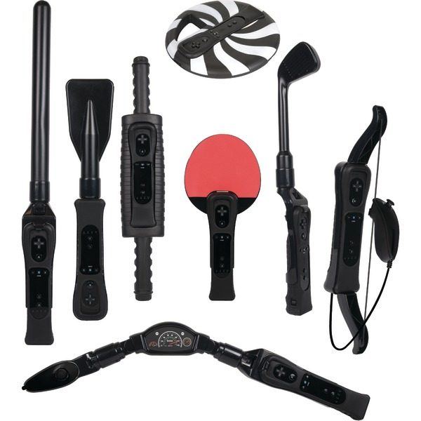 CTA Digital WI-8SRB Nintendo Wii 8-in-1 Sports Pack for Wii Sport Resort (Black)