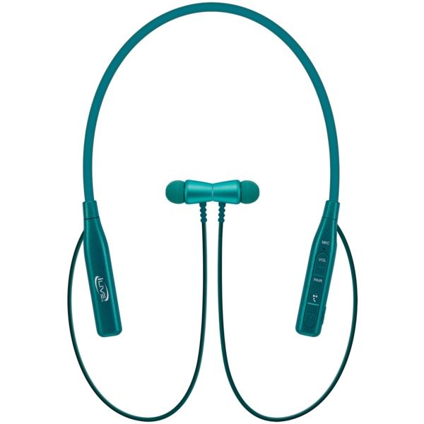 iLive IAEB109TL Bluetooth In-Ear Earbuds with Microphone and Bendable Neck (Teal)