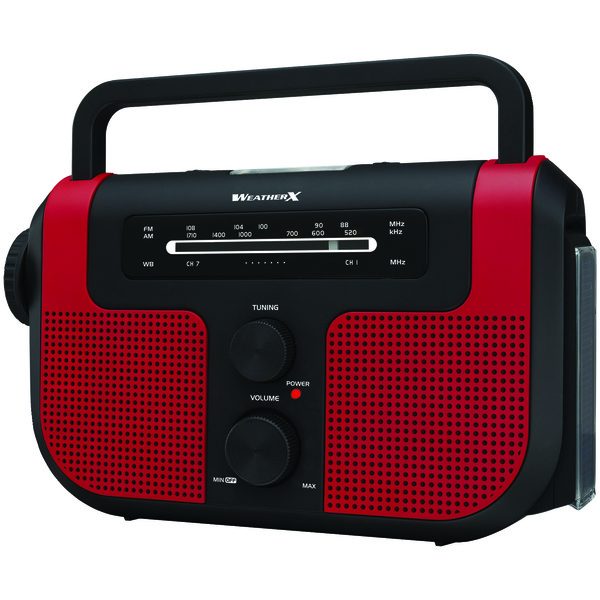 WeatherX WR383R AM/FM/NOAA Weather Crank Radio