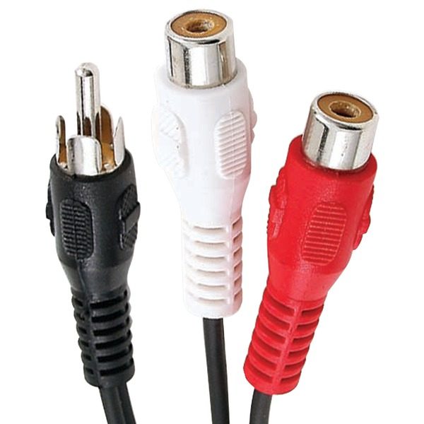 Axis PET20-7000 RCA Y-Adapter (1 RCA Plug to 2 RCA Jacks)