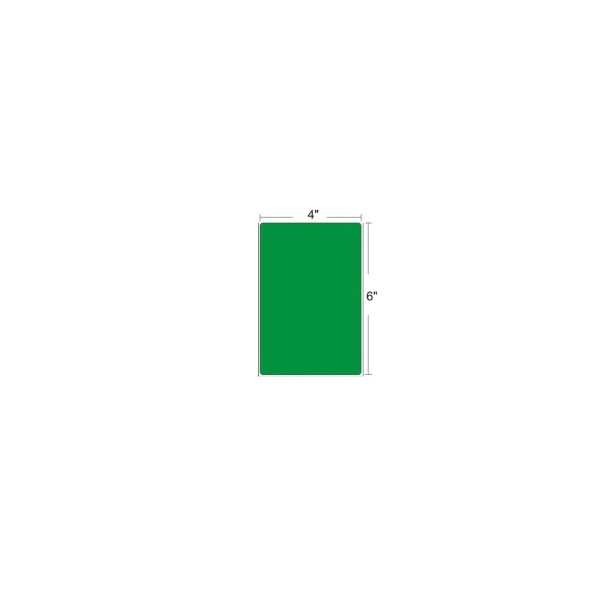 Zebra 10010035-1 4x6 DT Loodcoated Green Paper Label Pack of 6