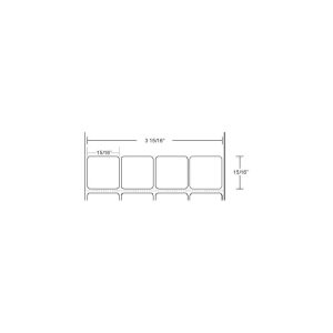 Zebra Z-Xtreme 5000T 2 190 labels/roll 0.9375x 0.9375 Thermal Label Paper 4-Pack 10008404