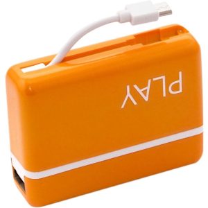 iDeaUSA PLAYPower BP-33O Portable Power Bank - 5200 mAh - Orange