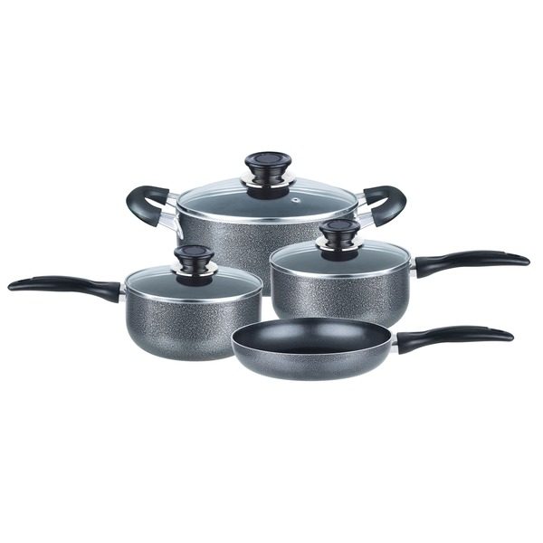 Brentwood Appliances BPS-207G 7-Piece Aluminum Non-Stick Cookware Set (Granite)