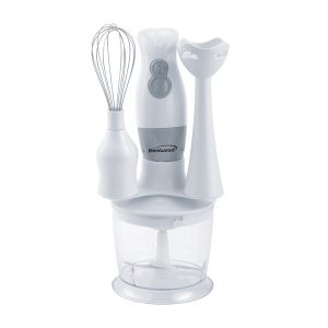 Brentwood Appliances HB-38W 2-Speed Hand Blender and Food Processor with Balloon Whisk (White)