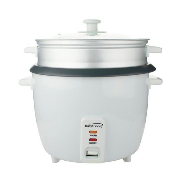 Brentwood Appliances TS-700S 4-Cup Uncooked/8-Cup Cooked Rice Cooker and Food Steamer