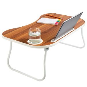 Honey-Can-Do TBL-08956 Folding Lap Desk (White/Faux Walnut)
