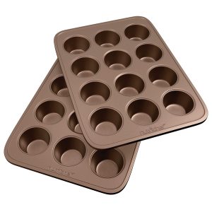 NutriChef NC2TRCP3 Non-Stick Carbon Steel Muffin Pans