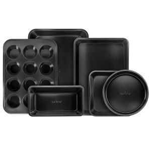 NutriChef NCBK6BK Non-Stick Black Baking Pans