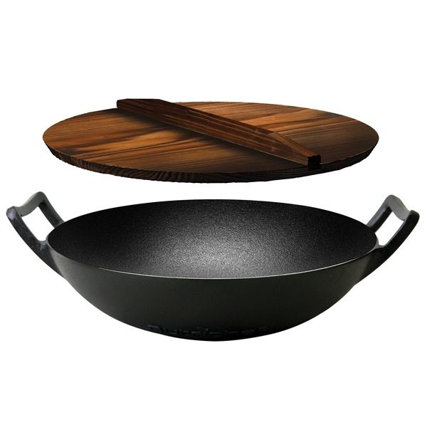 NutriChef NCCIWOK60 Cast Iron Wok