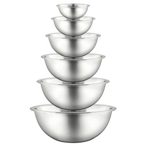 NutriChef NCMB6PC Stainless Steel Mixing Bowl Set