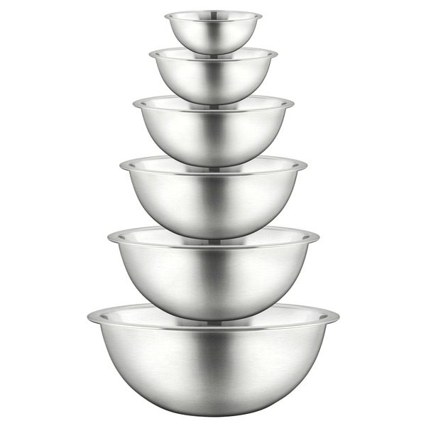 NutriChef NCMB6PC Stainless Steel Mixing Bowl Set