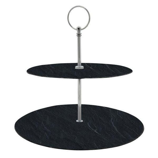 NutriChef PKCKSTD10 2-Tier Cake Stand Tower Tray