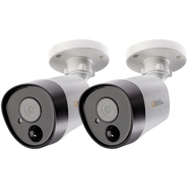 Q-See QTH8075B-2 QTH8075B-2 Add-on 5.0-Megapixel Analog HD PIR Bullet Cameras (2-Pack)