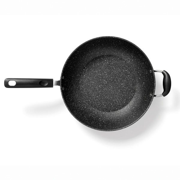 THE ROCK by Starfrit 031009-004-0000 THE ROCK by Starfrit 12.5-Inch Nonstick Wok with Helping Handle