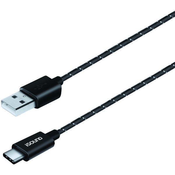 i.Sound ISOUND-6101 Heavy-Duty Braided USB-A to USB-C Charge & Sync Cable